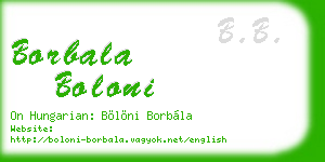 borbala boloni business card